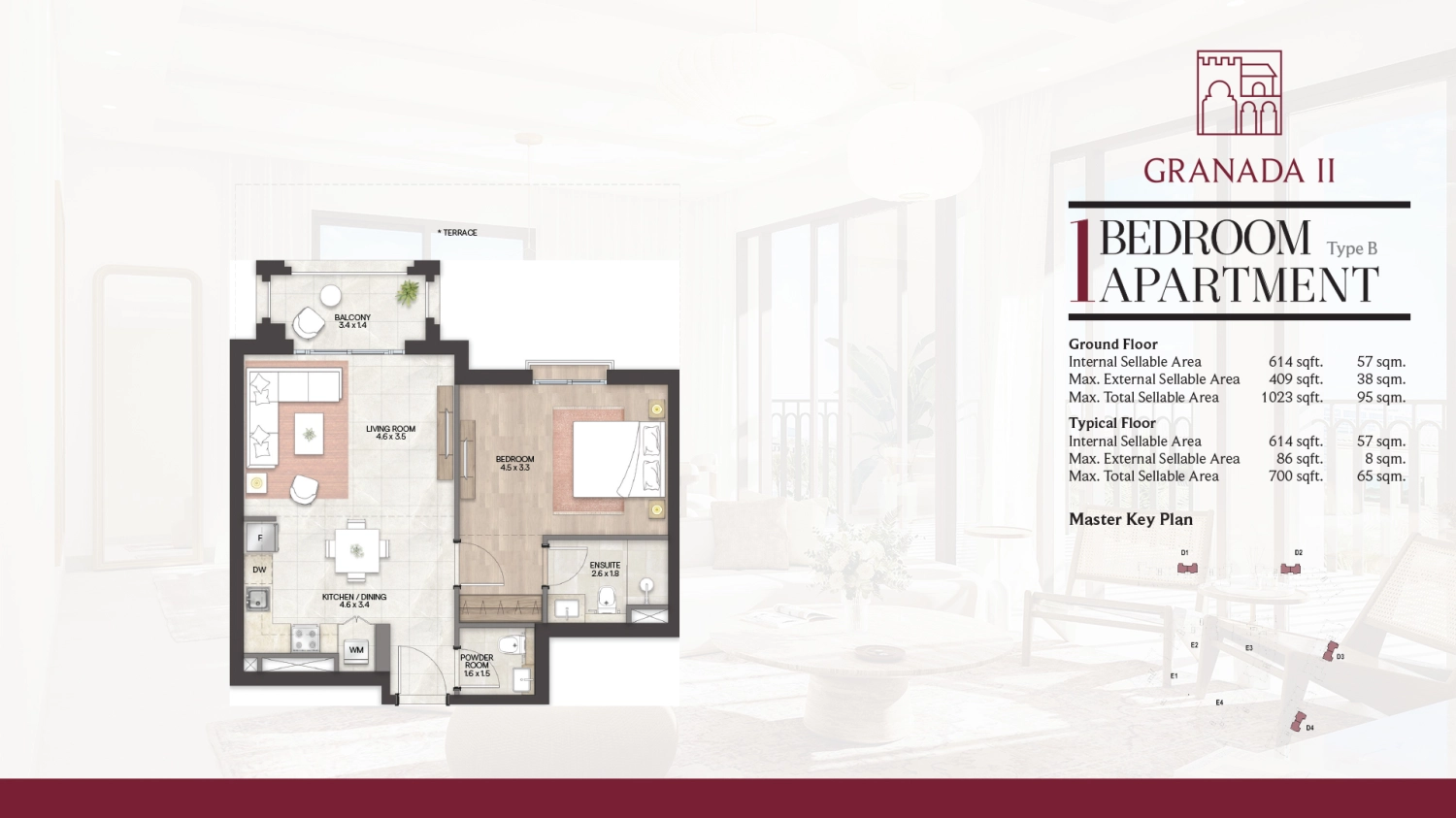 1 BR - Type B